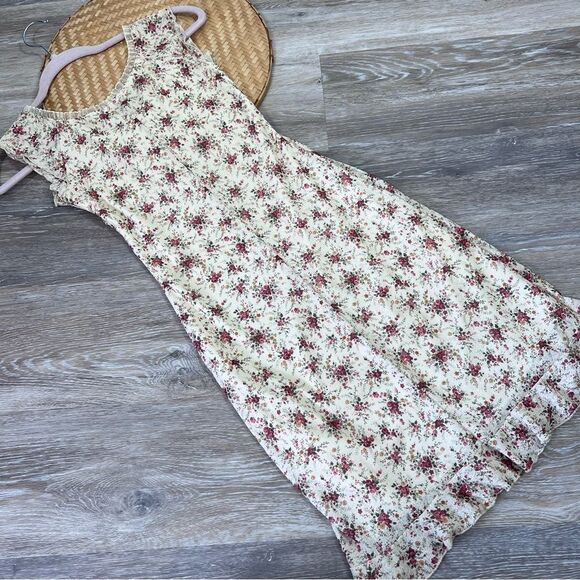 Vintage Y2K dainty floral cottagecore mini dress‎ ruffle women’s size XS - Picture 2 of 5